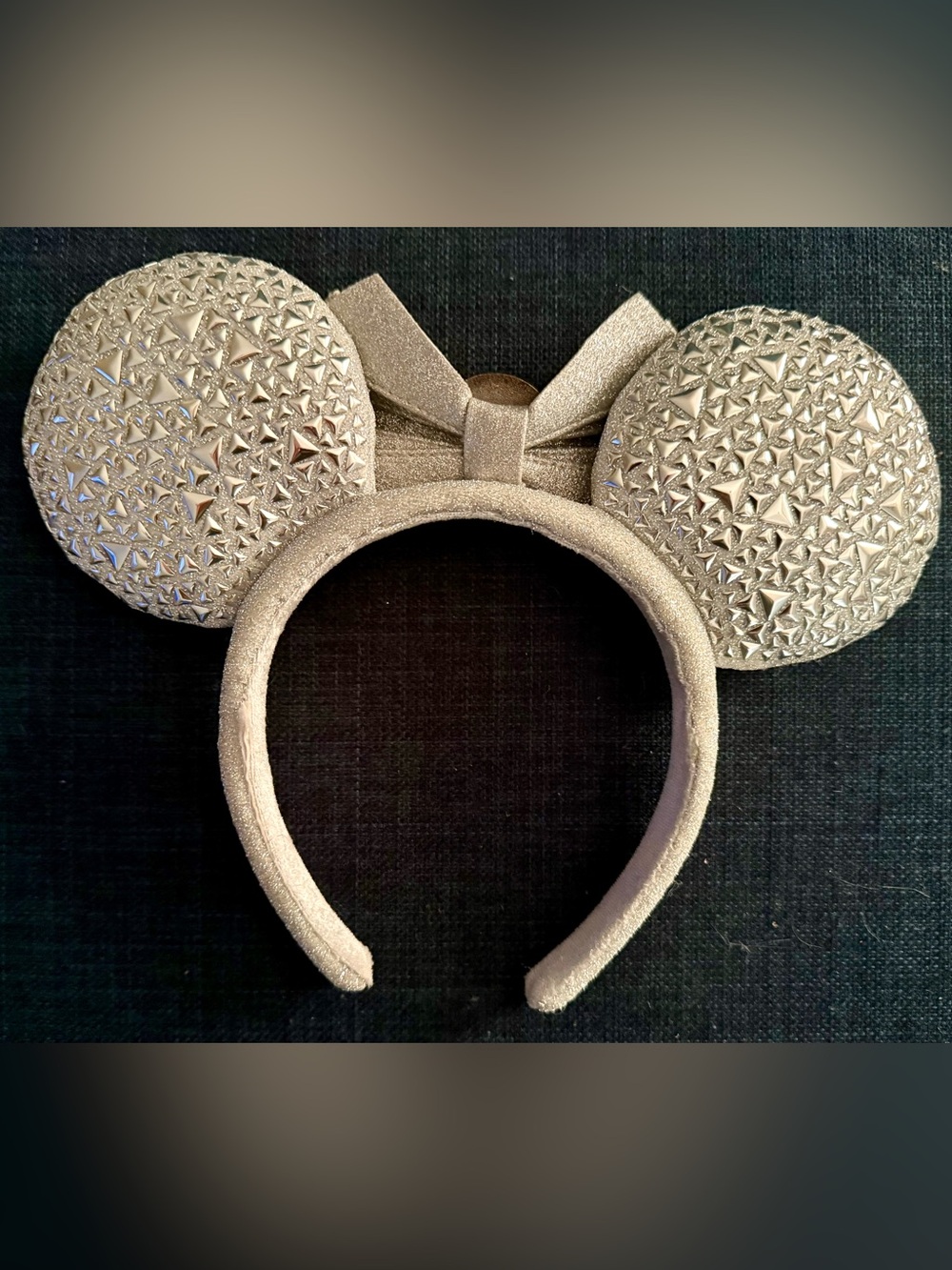 Disney Silver 100th Anniversary Minnie Ears Headband (Cast Member) - Picture 2 of 3